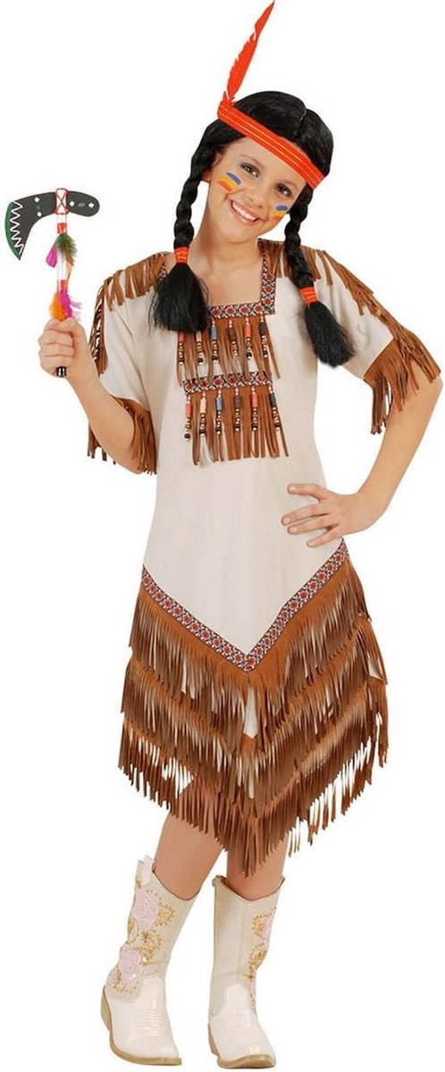 Beige indianenkostuum voor meisjes - Verkleedkleding