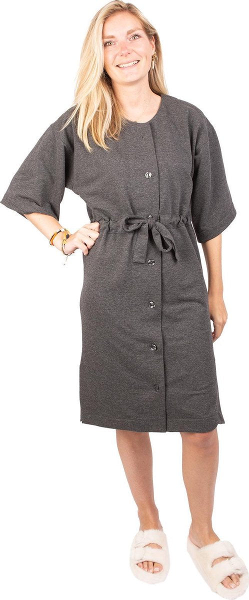 Tjar dagpon - donkergrijs - maat S - kleding - jurk