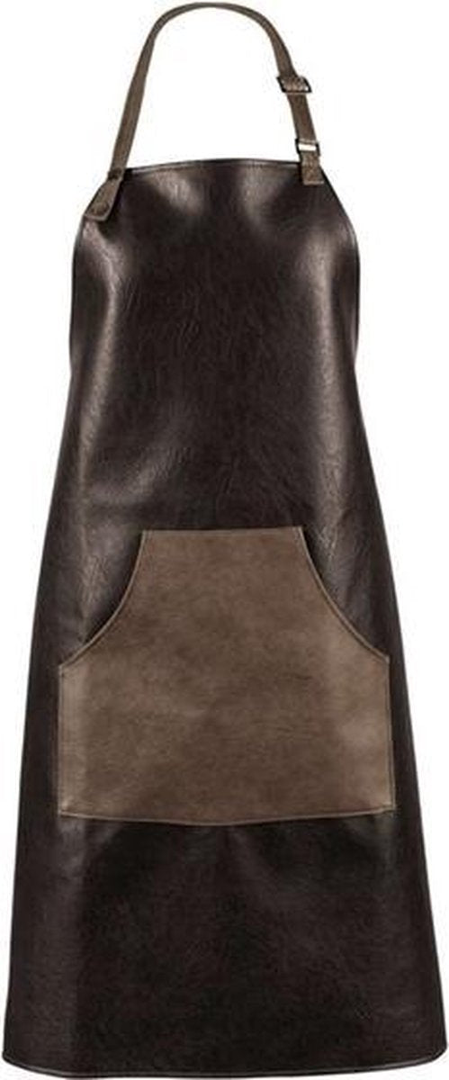 Asa Vegan leather keukenschort 90x82cm bruin