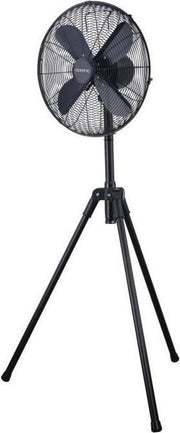 OCEANIC Statiefventilator 50 W - Diameter 40 cm - In hoogte verstelbaar - Oscillatie - Zwart - Industrieel design