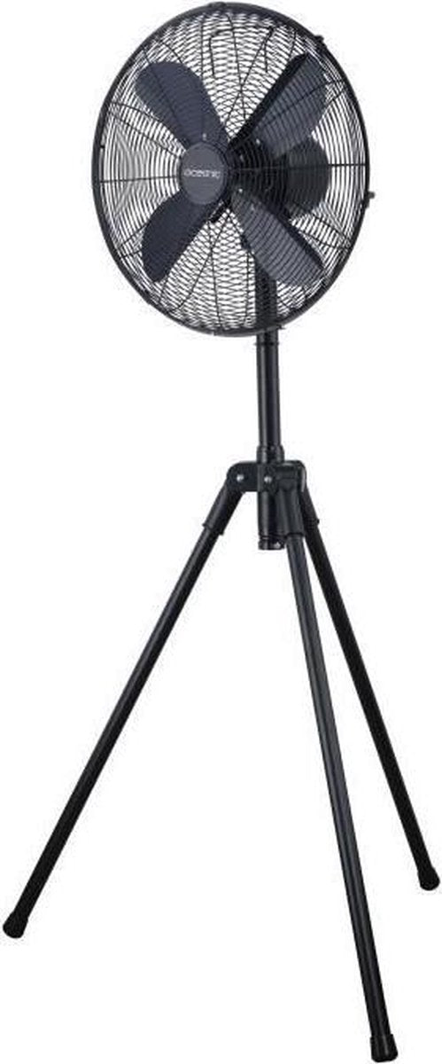 OCEANIC Statiefventilator 50 W - Diameter 40 cm - In hoogte verstelbaar - Oscillatie - Zwart - Industrieel design