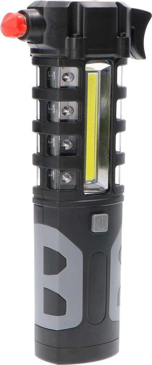 Lifehammer - Veiligheidshamer - Shina Milti - LED Zaklamp - Gordelsnijder - Flikkervrij - Zwart