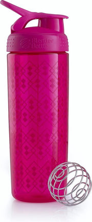 BLENDERBOTTLE  | SportMixer Sleek - Roze 820 ML  |  Eiwitshaker / Bidon - Topo Flow Pattern. Mooi ontworpen eiwitshaker die alle kwaliteiten heeft van de BlenderBottle familie. Gegarandeerd geen klonten.