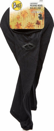 Buff Merino Wool Balaclava Zwart Kinderen - Maat ONESIZE