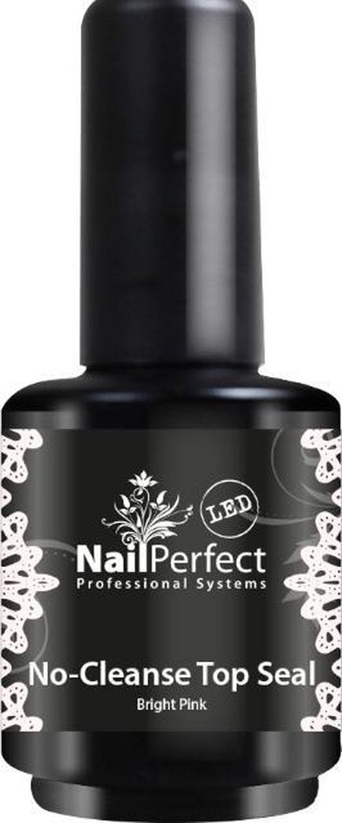 Nail Perfect No-Cleanse Top Seal Bright Pink 15ml