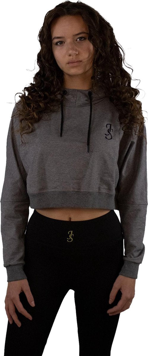 Hoodie dames - Cropped hoodie – Trui – Crop top – Sweatershirt – Tops – Dames cropped hoodie – Korte trui – Korte hoodie – Dames sportkleding - JS