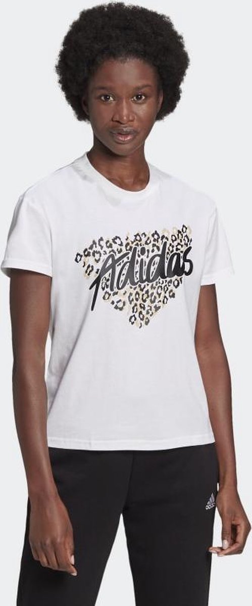 Adidas Leopard Graphic Tee - Maat L