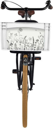Fietskrat Bicibo Black/white garden