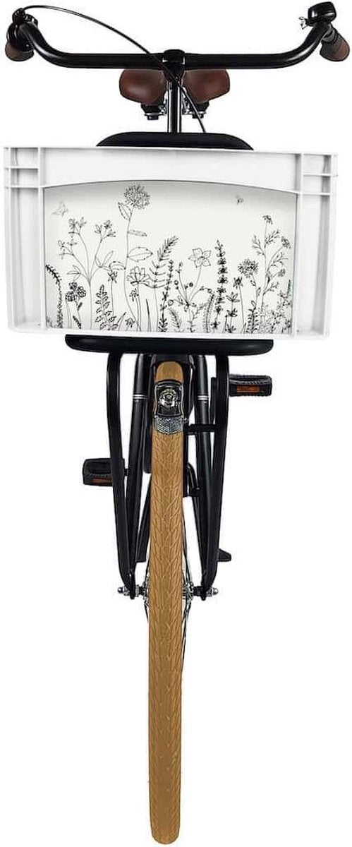 Fietskrat Bicibo Black/white garden