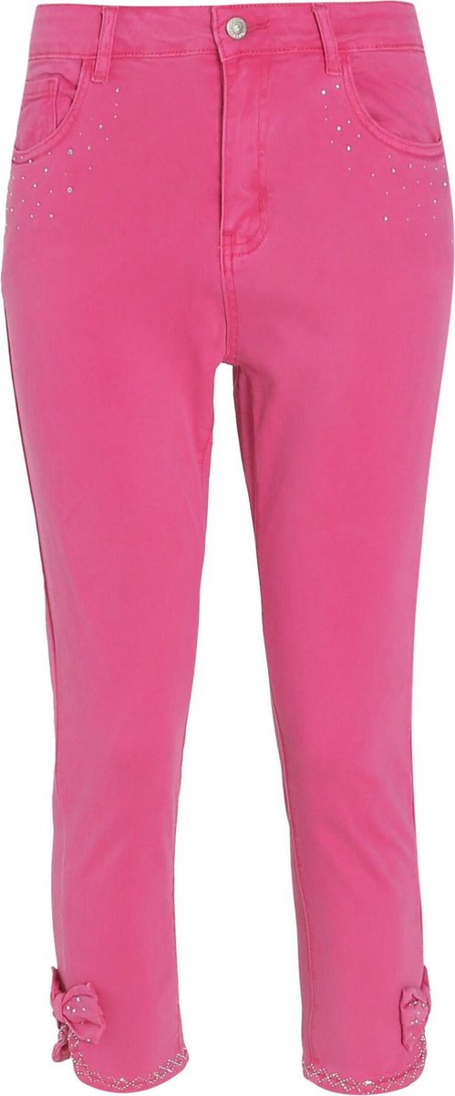 Cassis - Broek met strikjes en strassteentjes - Fushia