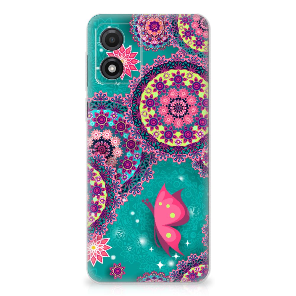 Motorola Moto E13 | Hoesje maken | Cirkels en Vlinders