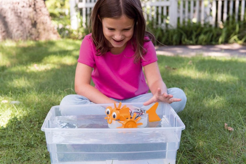KidzLabs aqua robot geel/wit 28 cm