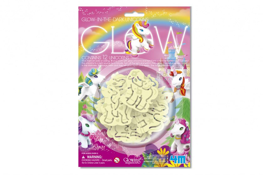 muurstickers eenhoorn glow in the dark 12 stuks