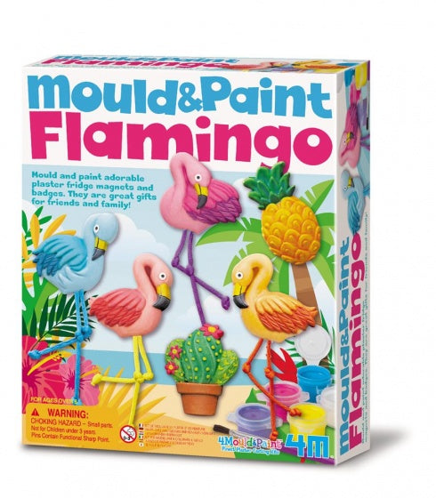 Zelf flamingo magneetjes maken met gips