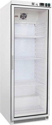 Gastro-Inox Wit Stalen Koeling 400 Liter Met Glasdeur