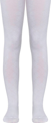 Witte Kinderenmaillot effen (ruit)