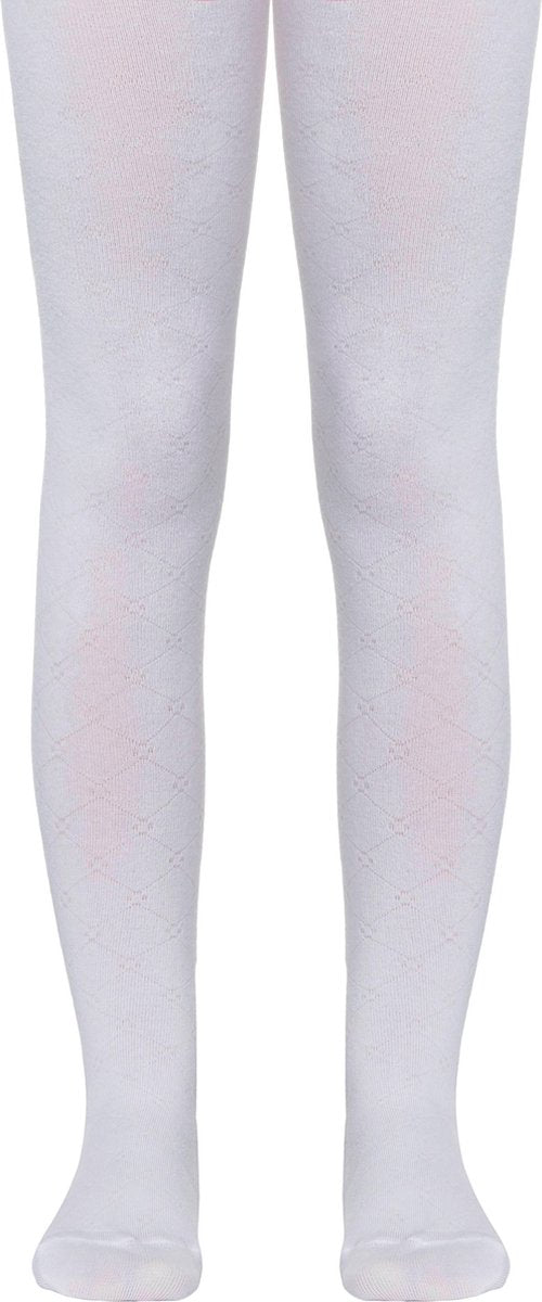 Witte Kinderenmaillot effen (ruit)