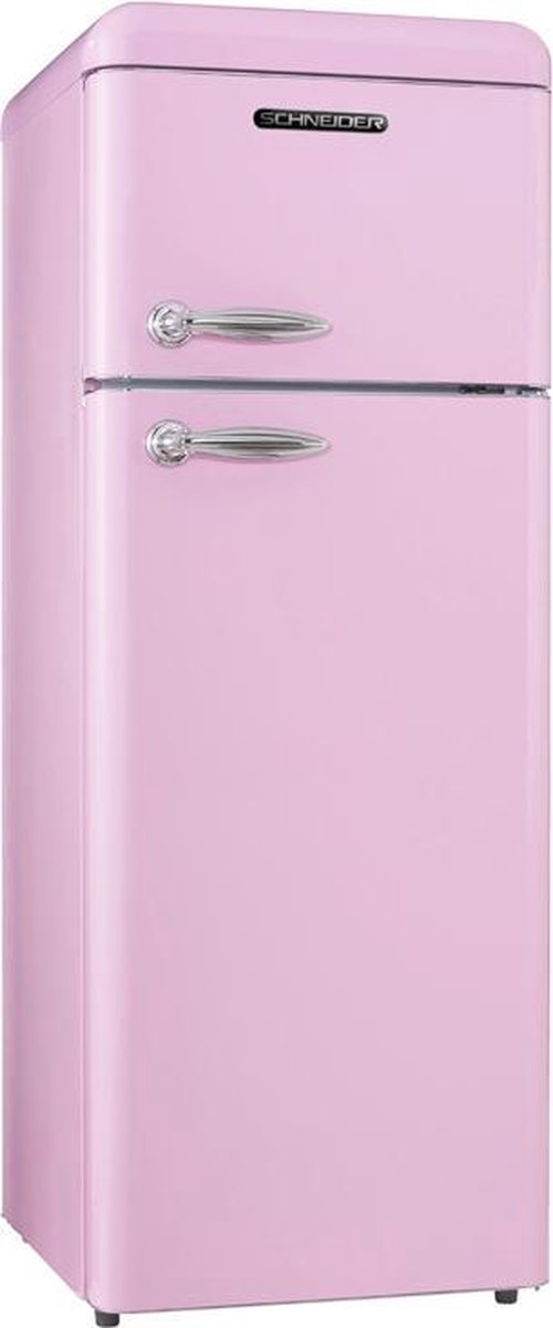 Schneider SDD 208 V2 SP - Compacte Retro Koel-vriescombinatie - Roze
