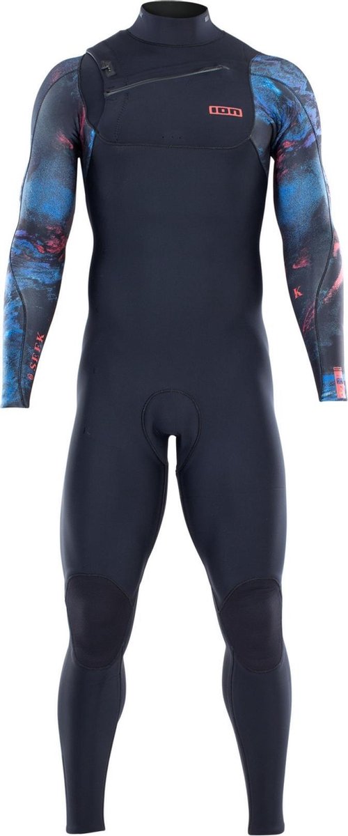 ION Heren Wetsuit Seek Amp  5/4 FZ Black/Capsule L