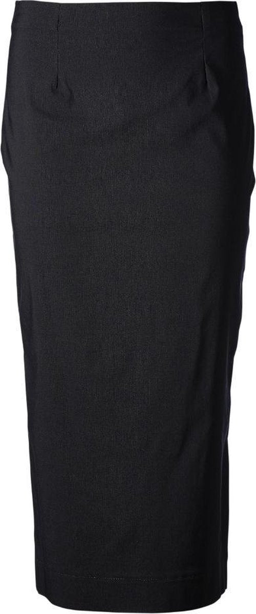 Dames rok stretch donkergrijs lang | Maat 40