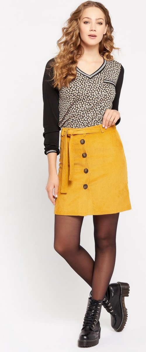 Mini rok met knopen - Oranje