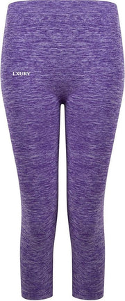 LXURY Dames Fade Cropped Sportlegging  Maat L/XL - Paars - Driekwart Legging - 3/4 Broek - Relax - Dames Leggings - Yoga & Fitness - Hoge Taille - Legging