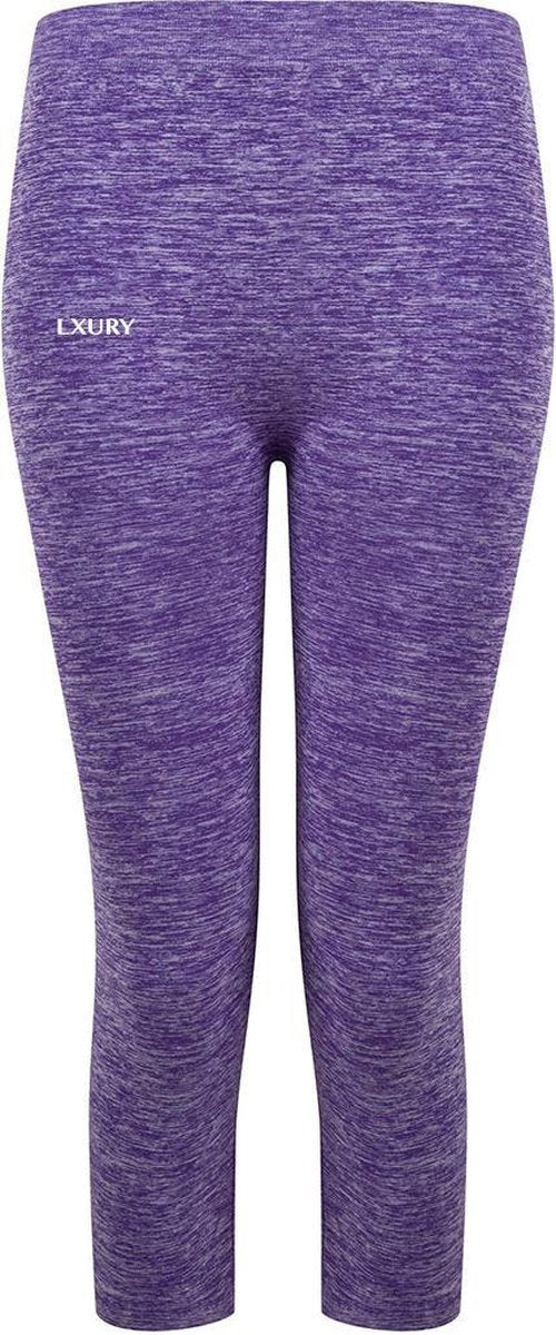 LXURY Dames Fade Cropped Sportlegging  Maat L/XL - Paars - Driekwart Legging - 3/4 Broek - Relax - Dames Leggings - Yoga & Fitness - Hoge Taille - Legging