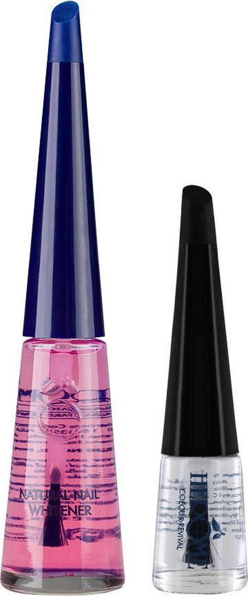 Herome Natural Nail Whitener Pink Glow Met Gratis Mini Colour Revival (4ml) -10ml - Nagellak - Camoufleert Verkleuringen - Maakt de Nagelranden Witter