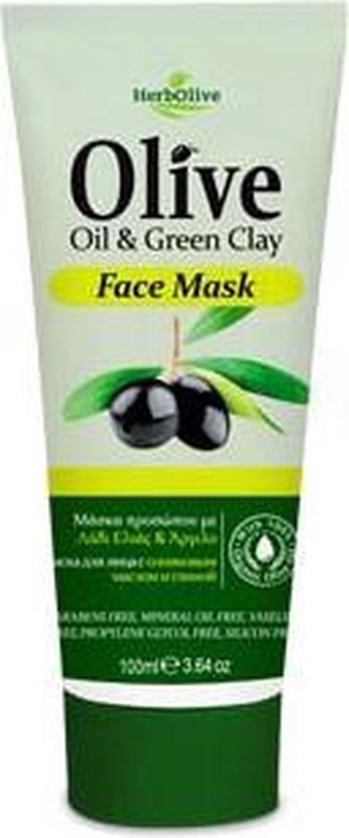 HerbOlive Gezicht Masker *Olijfolie & Groene klei* 100ml