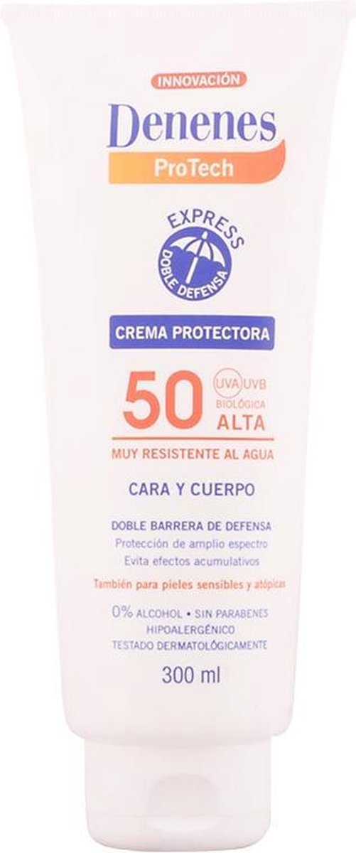 MULTI BUNDEL 2 stuks Denenes Sun Protech Face And Body Cream Spf50 300ml