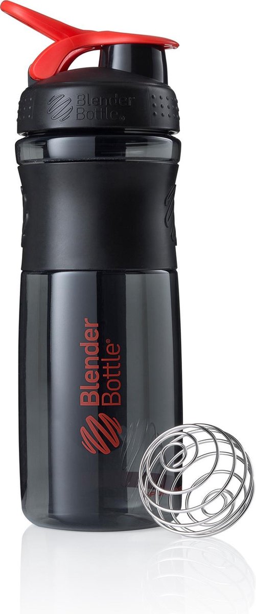 BlenderBottle™ SPORTMIXER Big Zwart/Rood met oog - Eiwitshaker / Bidon / Shakebeker  - 820 ml
