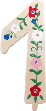Tib Feestdecoratie "1" Hout 10 Cm Bruin