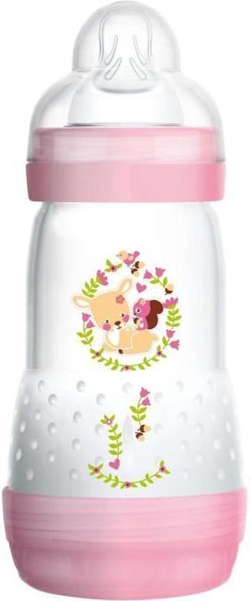 MAM Easy Start Anti-Colic Bottle - 260ml - 0 tot 6 maanden - Flow Speen 2 - Roze