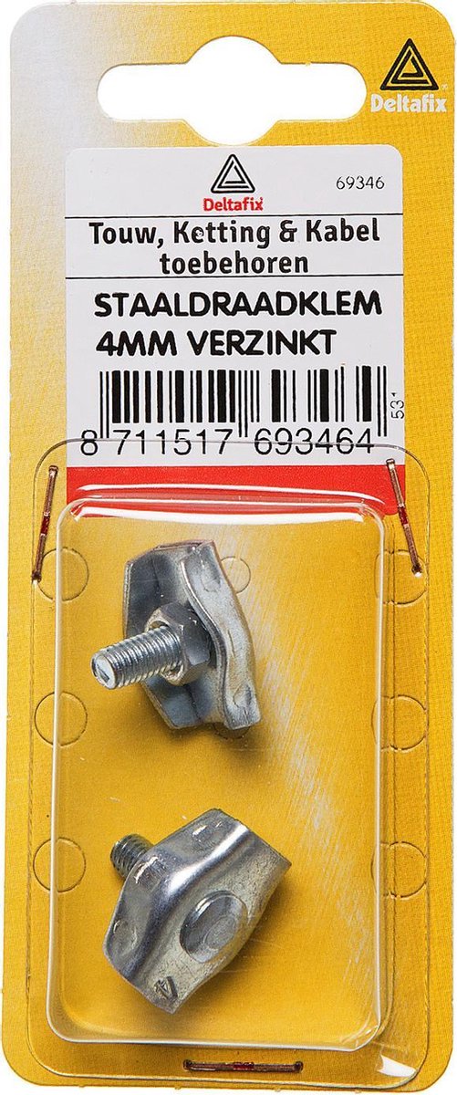 STAALDRAADKLEM SIMPLEX 2MM VERZINKT