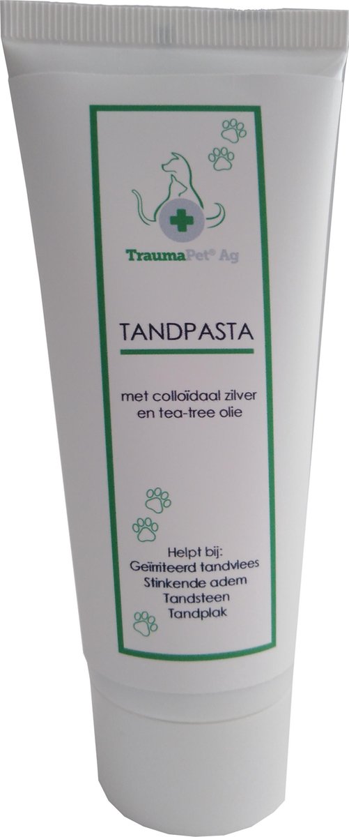 TraumaPet Tandpasta met colloïdaal zilver en tea tree