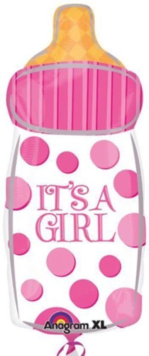Folieballon - It's a girl - Shape - 58x25cm - Zonder vulling