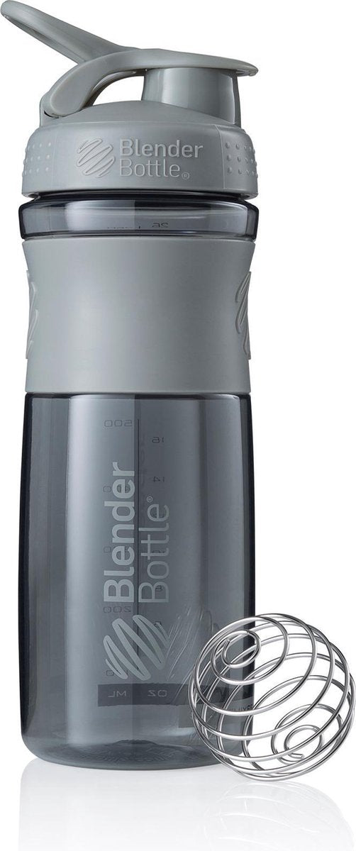 BlenderBottle SportMixer Tritan Grip - Eiwitshaker / Bidon - 820ml - Pebble Grey