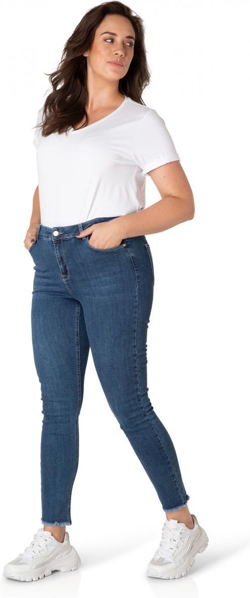 YESTA Anna Broek - Mid Blue - maat 0(46)
