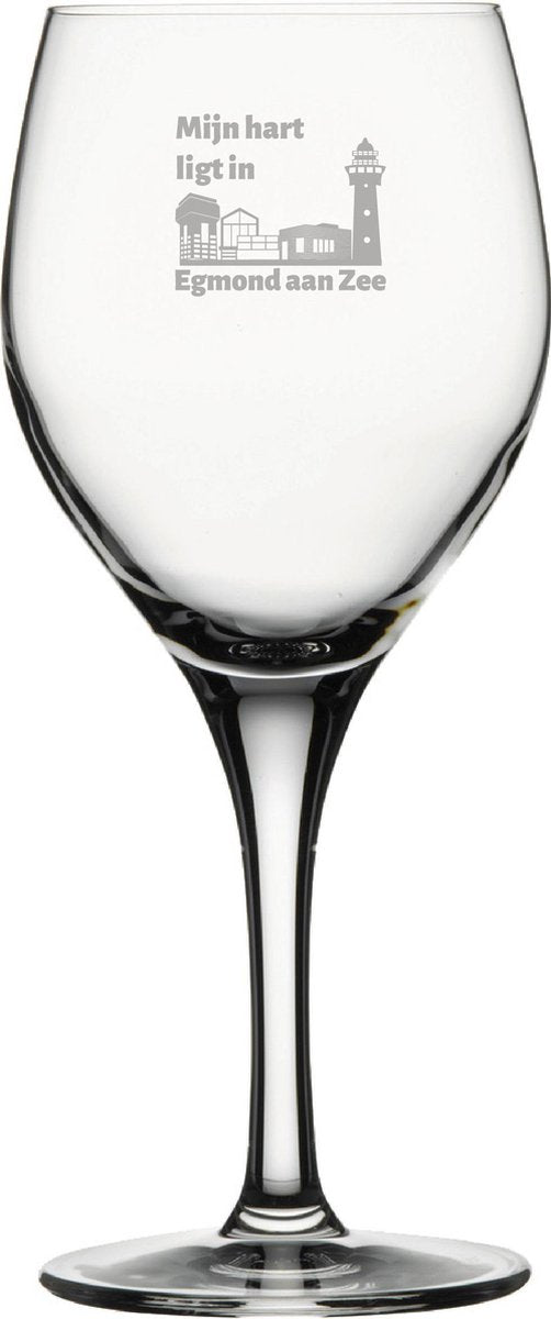 Gegraveerde rode wijnglas 42