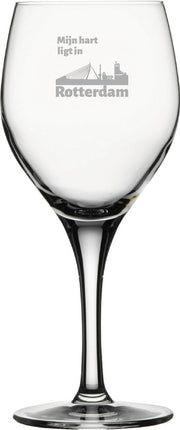 Gegraveerde rode wijnglas 42