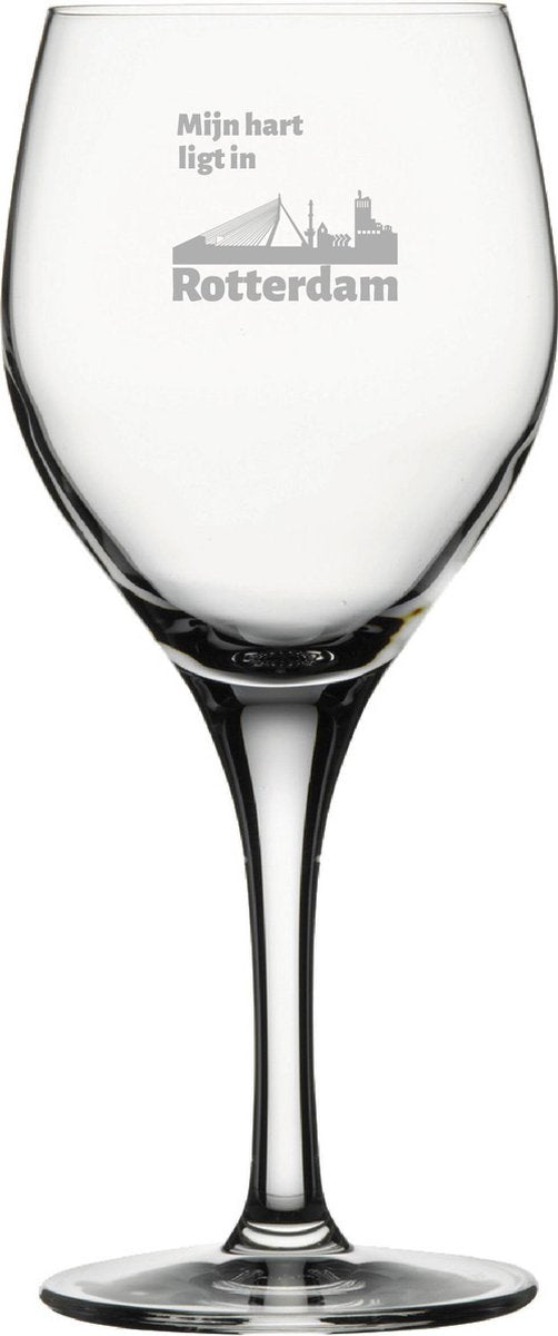 Gegraveerde rode wijnglas 42