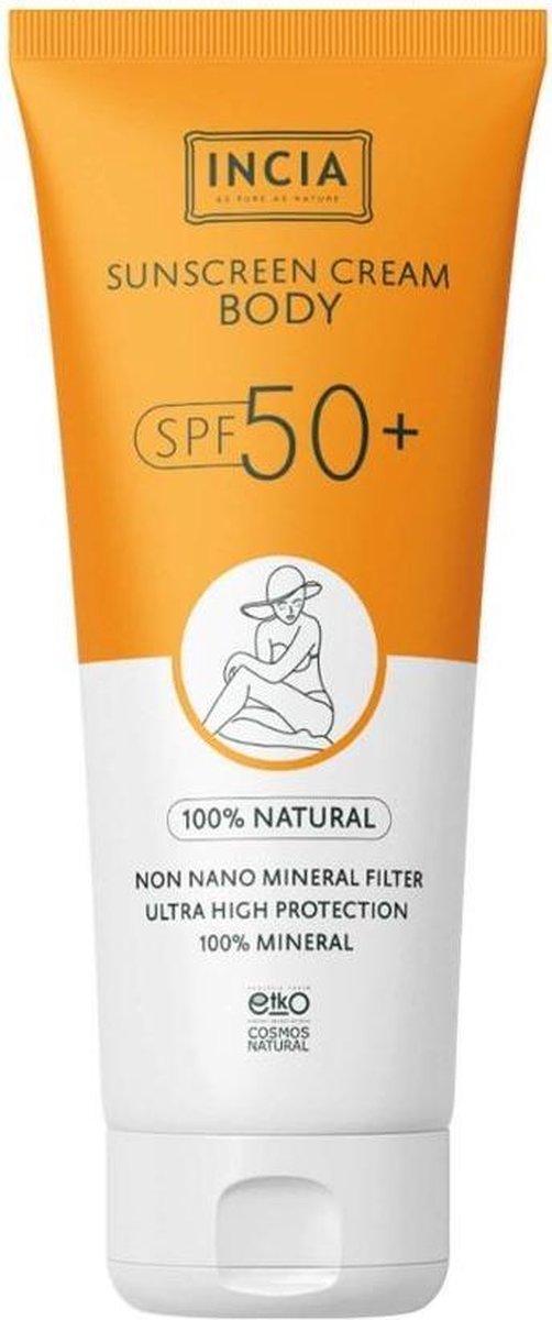 INCIA Natuurlijke Zonnecreme Lichaam SPF 50 - 150 ml - zonnebrand