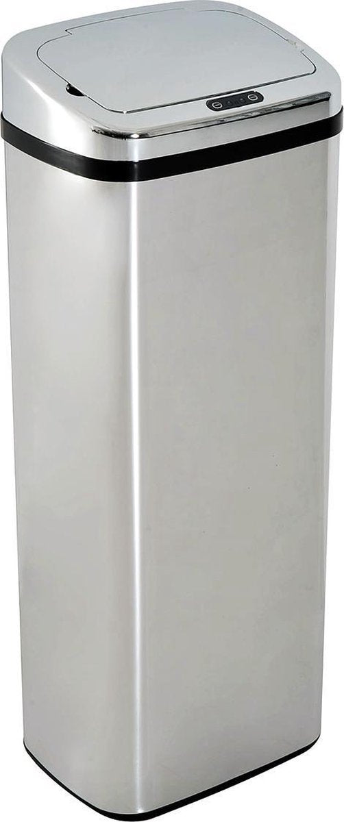 Prullenbak 50 liter - Prullenbak met sensor - Prullenbak - Afvalbak - 50L- RVS - Mat