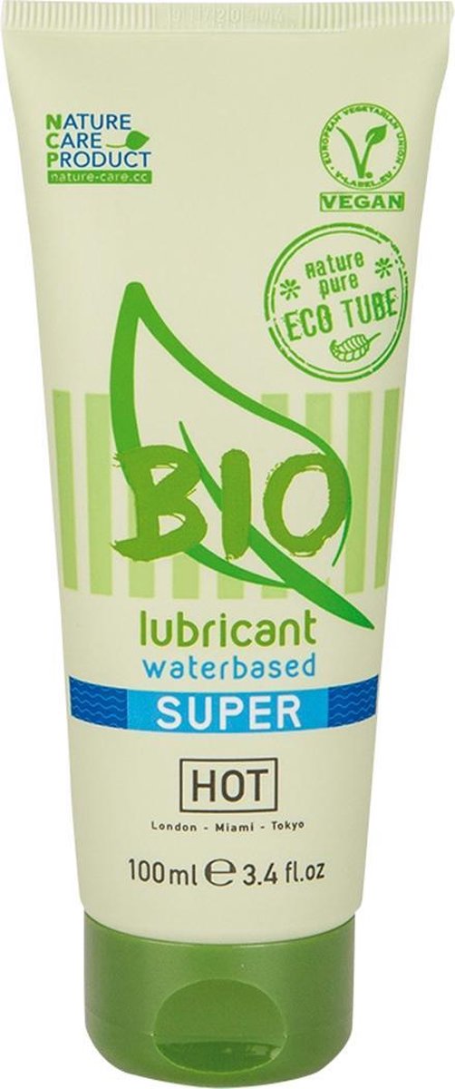 HOT BIO Superglide Waterbasis Glijmiddel - Biologisch - 100ml