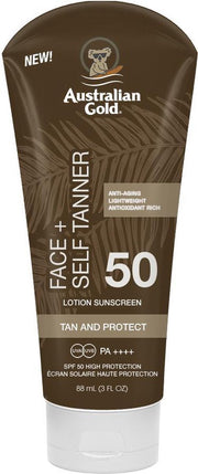 Australian Gold - Sunscreen + Self Tanner for Face SPF 50 88 ml