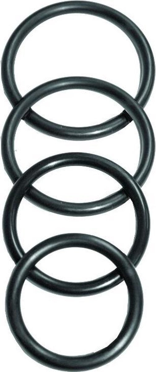 Sportsheets O-Rings Set 4 stuks voor Voorbinddildo - Zwart