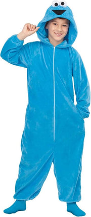 Koekie monster onesie | Sesamstraat | licentie kostuum voor kinderen | 10-12 jaar