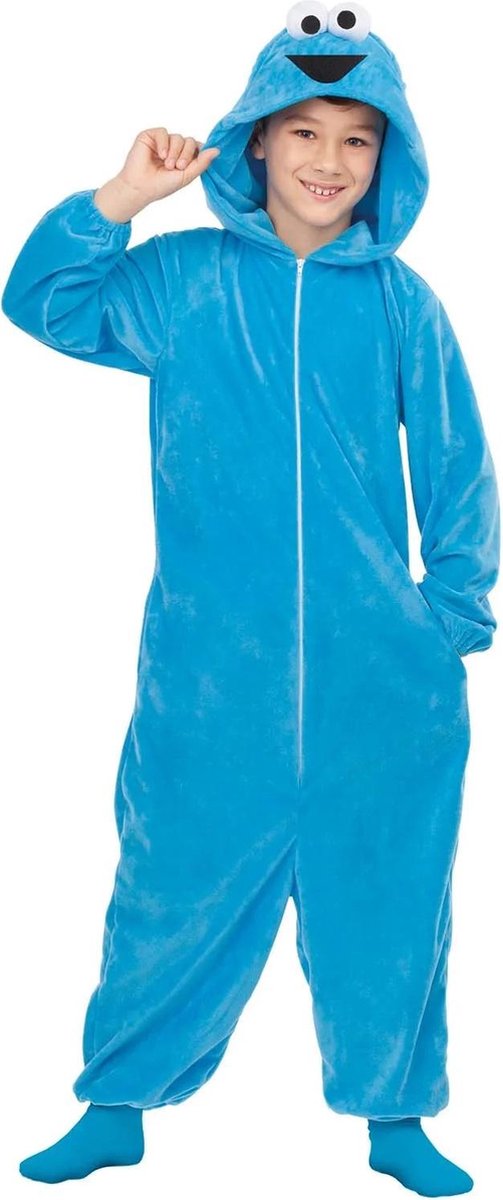 Koekie monster onesie | Sesamstraat | licentie kostuum voor kinderen | 5-6 jaar
