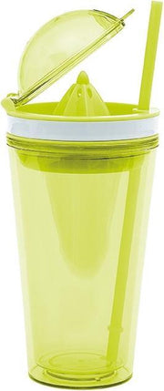 Zak!Designs On The Go Citruspers Drinkbeker - Dubbelwandig - Incl. Rietje - SAN - 500ml - Groen