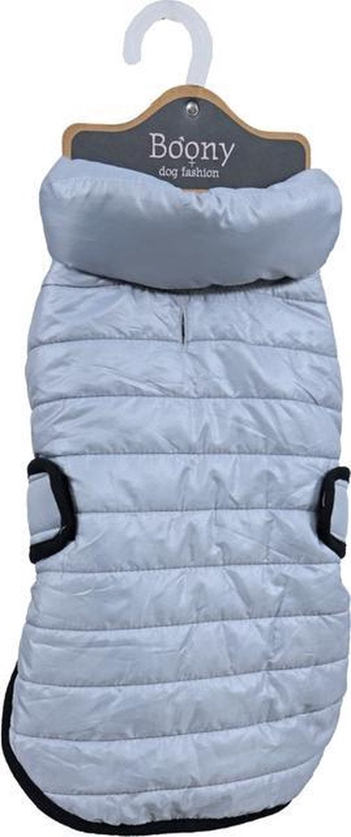 Hondenjas quilted nylon grijs